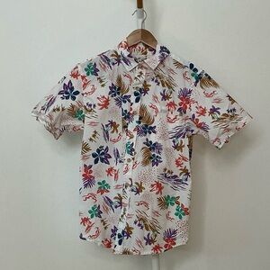 Roberta Oaks Aloha Shirt White Tropics